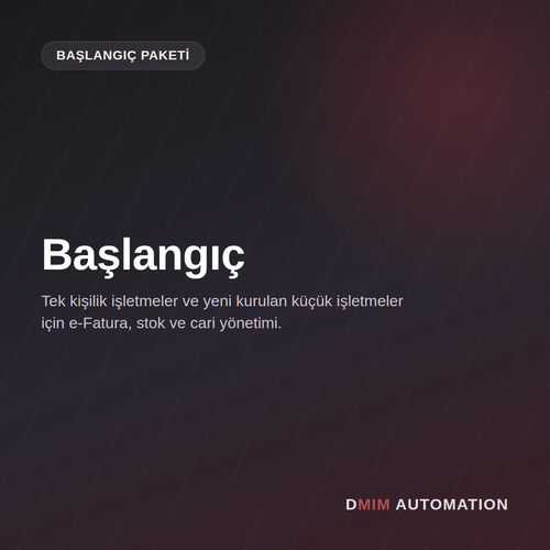 Başlangıç Paketi — Aylık ödeme