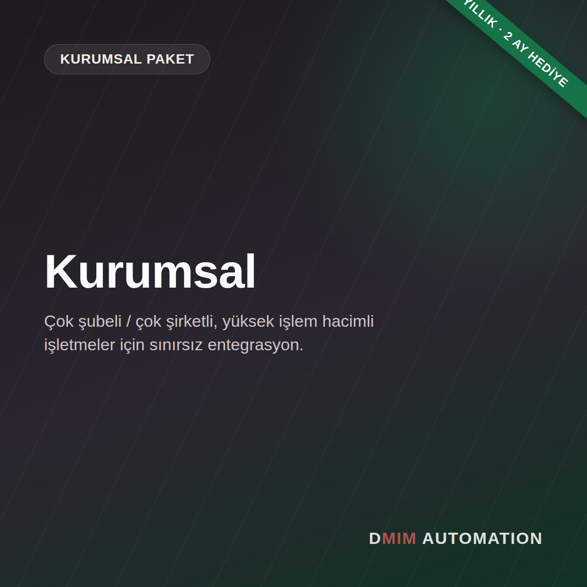 Kurumsal Paket — Yıllık ödeme (2 ay hediye)